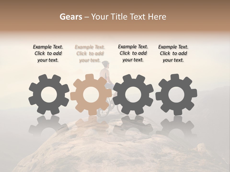 Sky Bicycle Outdoor PowerPoint Template