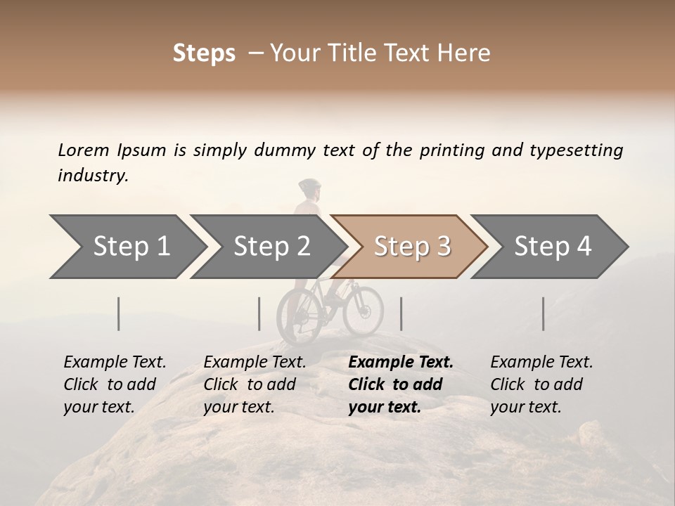 Sky Bicycle Outdoor PowerPoint Template