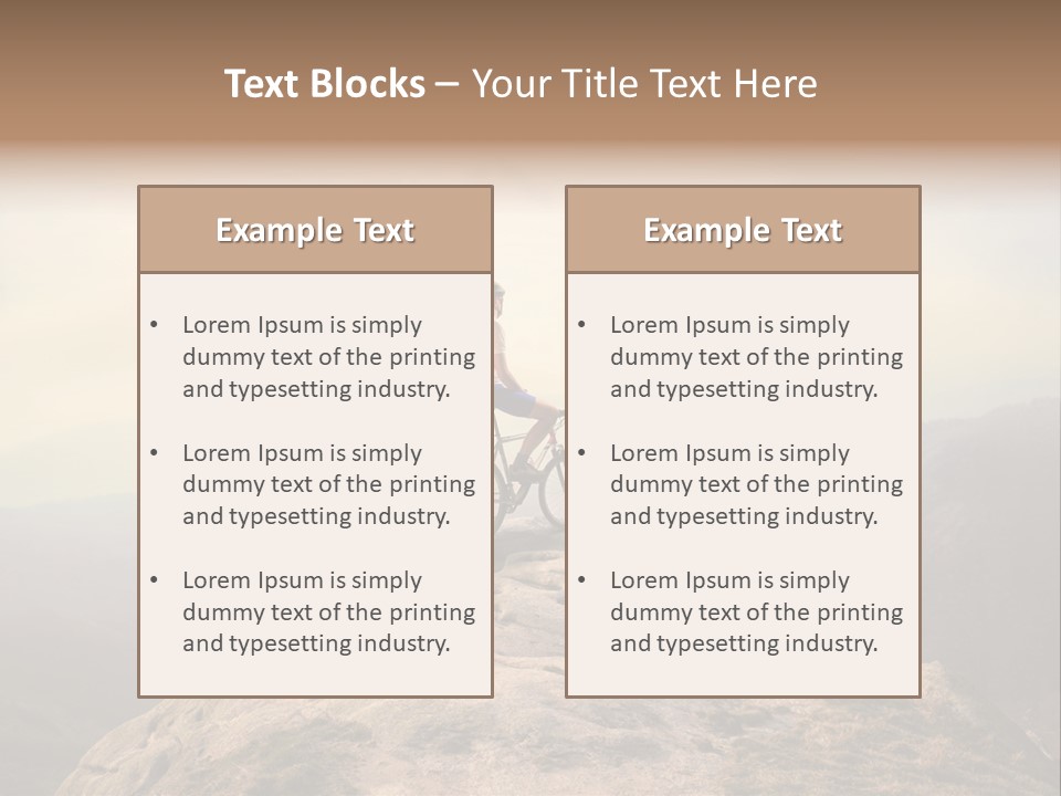 Sky Bicycle Outdoor PowerPoint Template