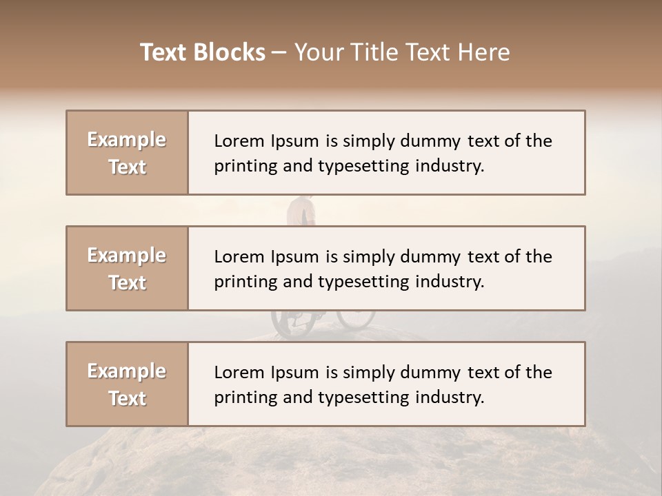 Sky Bicycle Outdoor PowerPoint Template