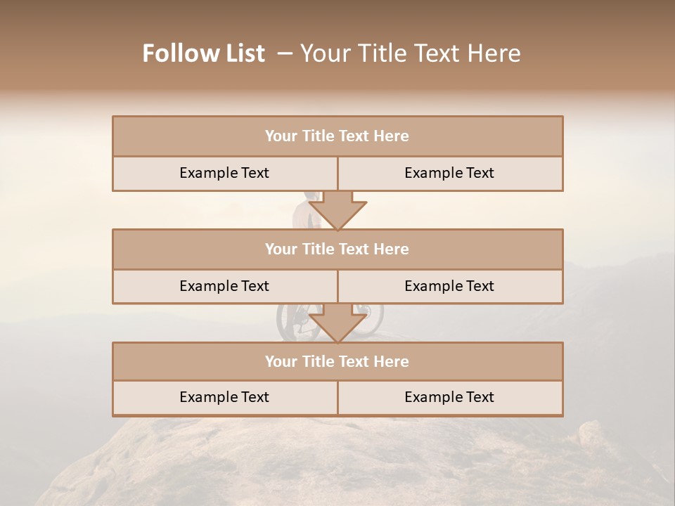 Sky Bicycle Outdoor PowerPoint Template
