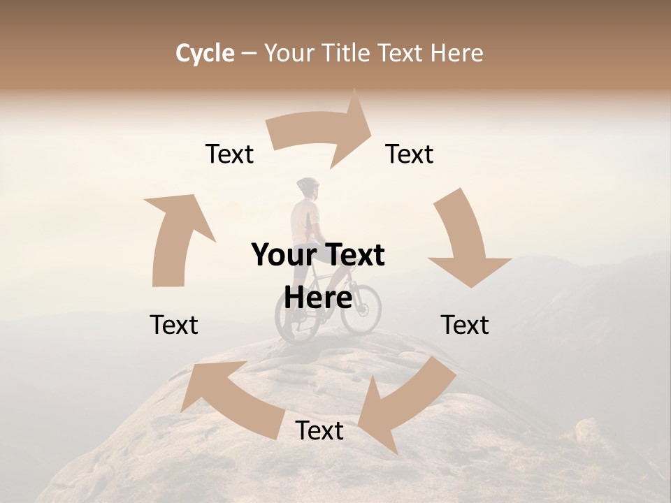 Sky Bicycle Outdoor PowerPoint Template