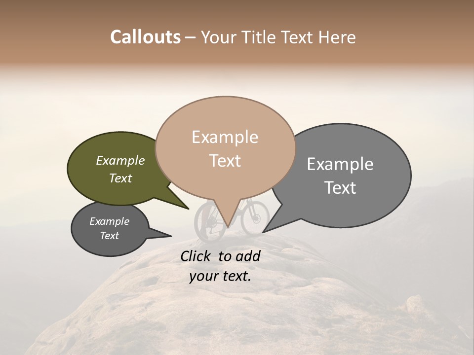 Sky Bicycle Outdoor PowerPoint Template