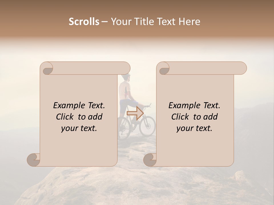 Sky Bicycle Outdoor PowerPoint Template
