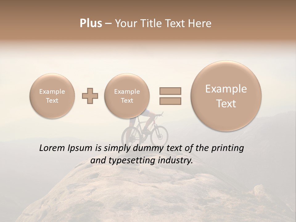 Sky Bicycle Outdoor PowerPoint Template