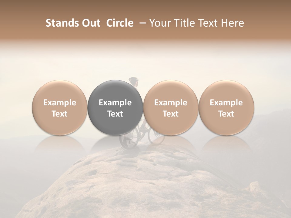 Sky Bicycle Outdoor PowerPoint Template