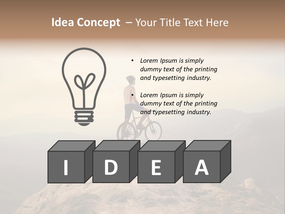 Sky Bicycle Outdoor PowerPoint Template