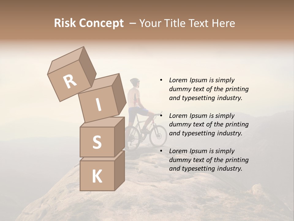 Sky Bicycle Outdoor PowerPoint Template