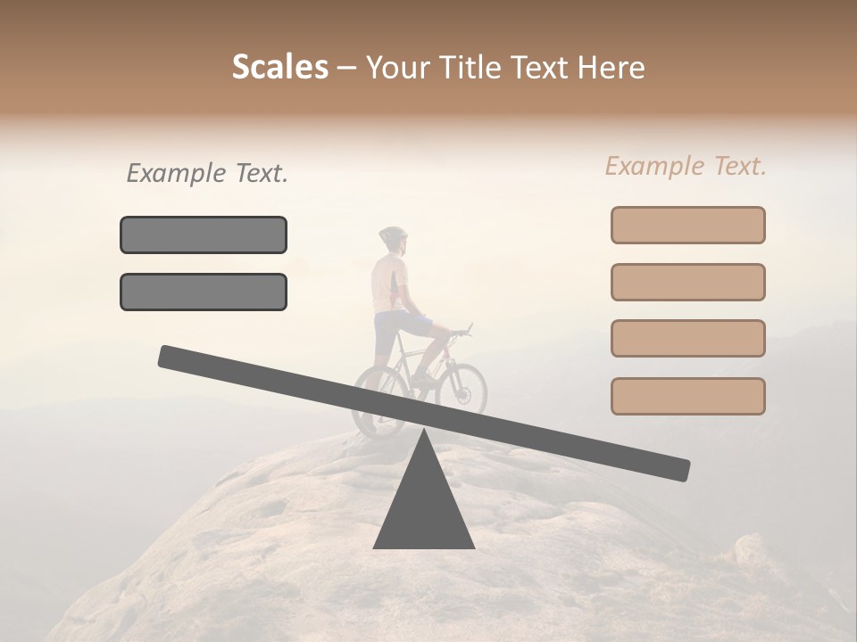Sky Bicycle Outdoor PowerPoint Template