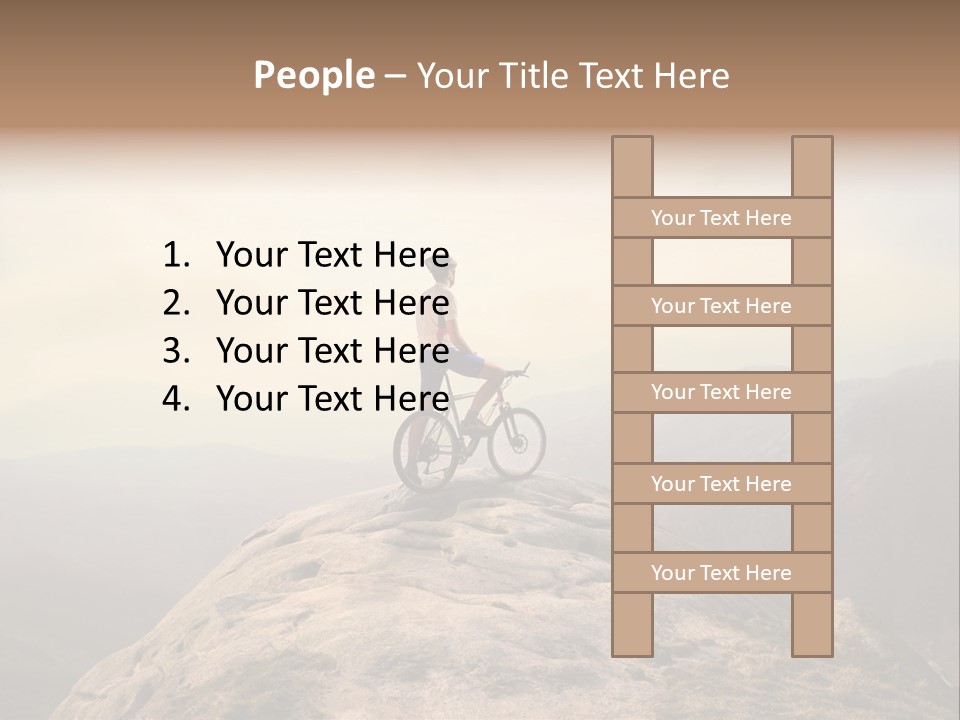Sky Bicycle Outdoor PowerPoint Template