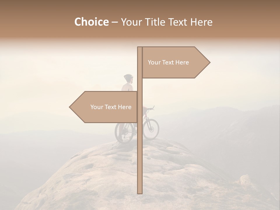 Sky Bicycle Outdoor PowerPoint Template