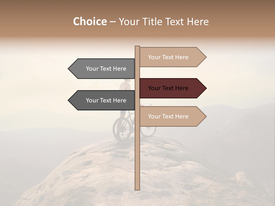 Sky Bicycle Outdoor PowerPoint Template