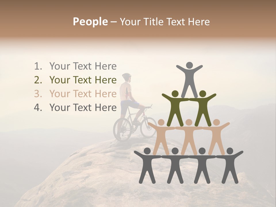 Sky Bicycle Outdoor PowerPoint Template