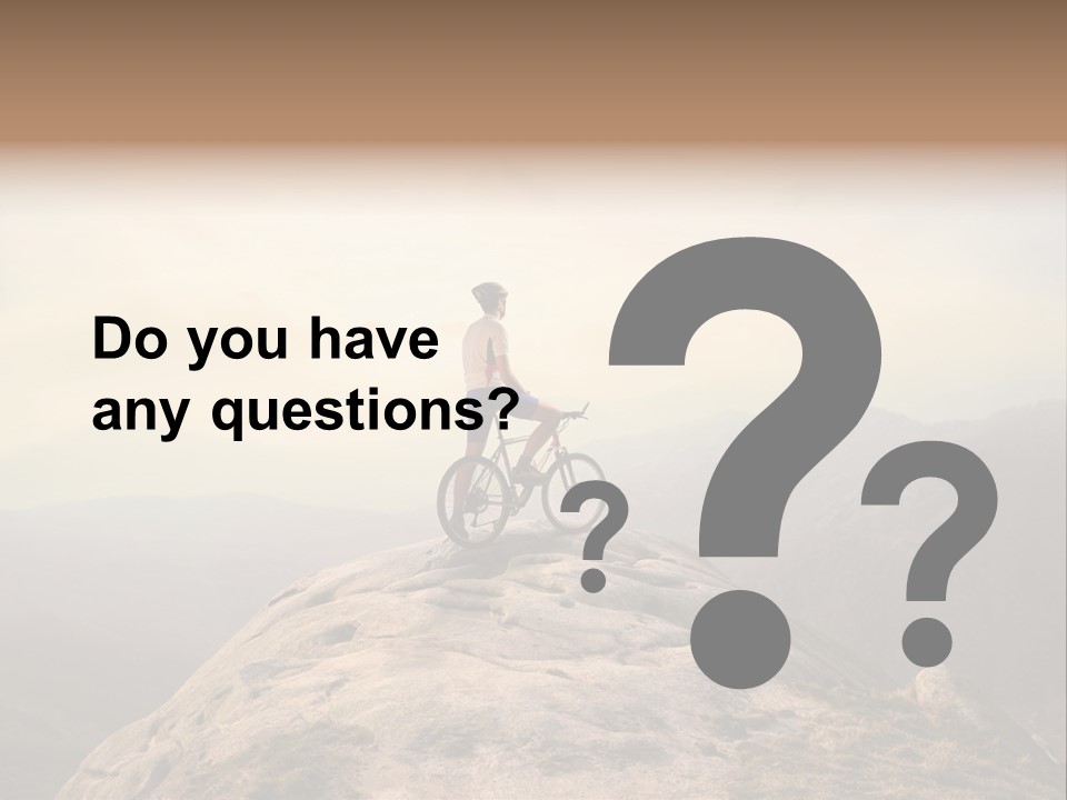 Sky Bicycle Outdoor PowerPoint Template