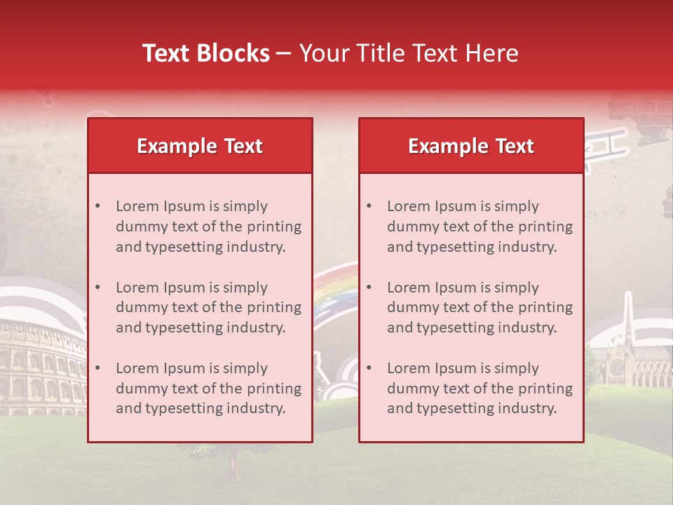 A Picture Of The Statue Of Liberty, The Eiffel Tower, And The PowerPoint Template