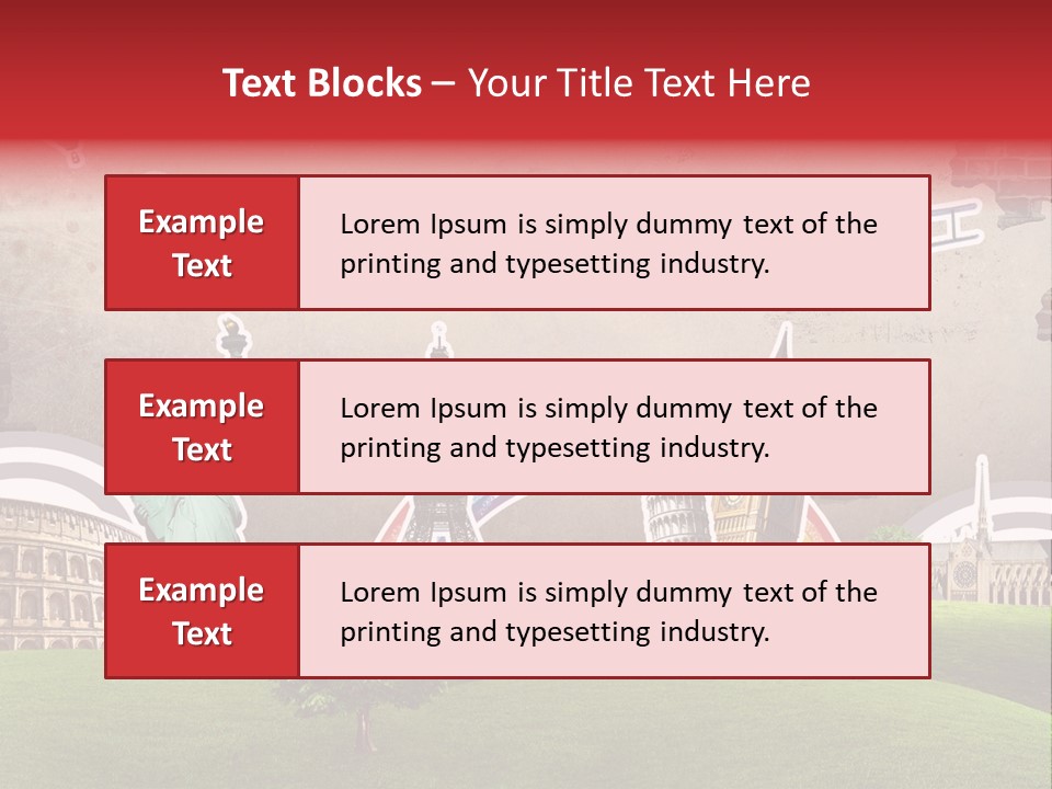 A Picture Of The Statue Of Liberty, The Eiffel Tower, And The PowerPoint Template