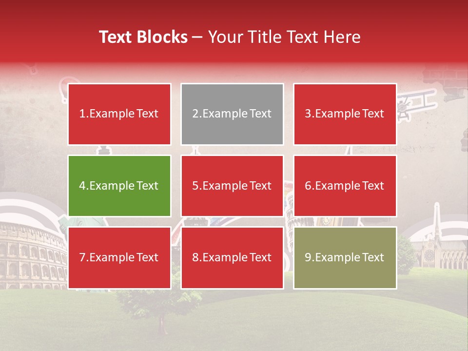 A Picture Of The Statue Of Liberty, The Eiffel Tower, And The PowerPoint Template