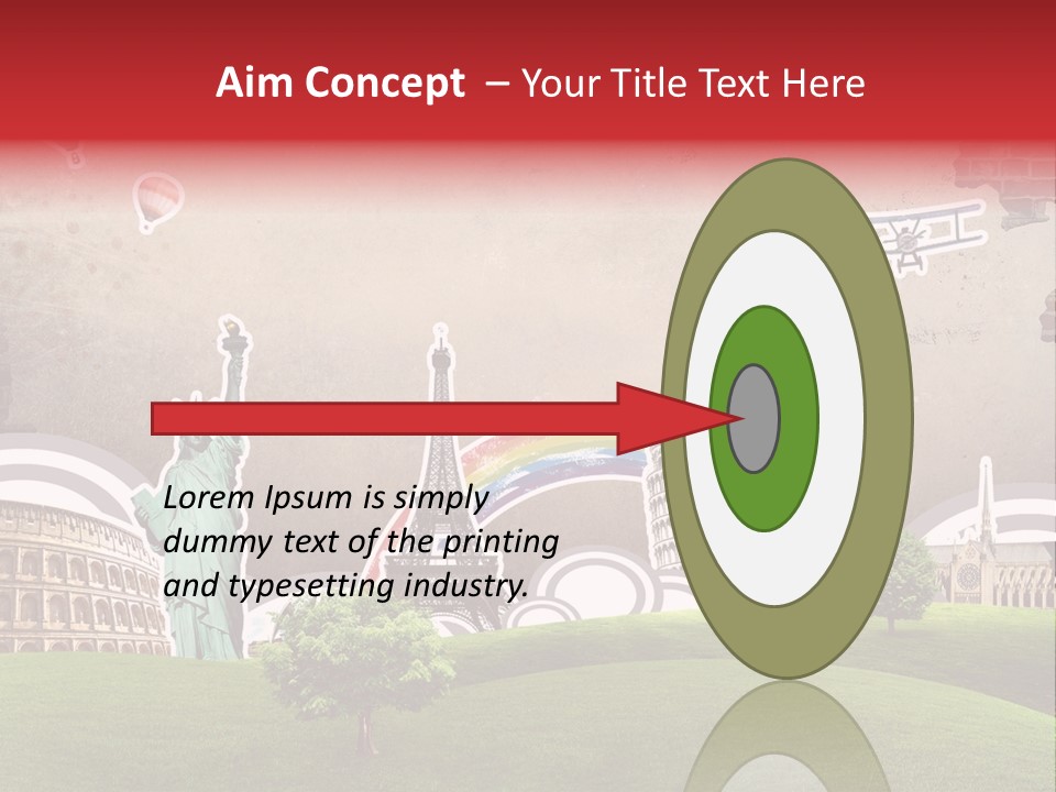 A Picture Of The Statue Of Liberty, The Eiffel Tower, And The PowerPoint Template