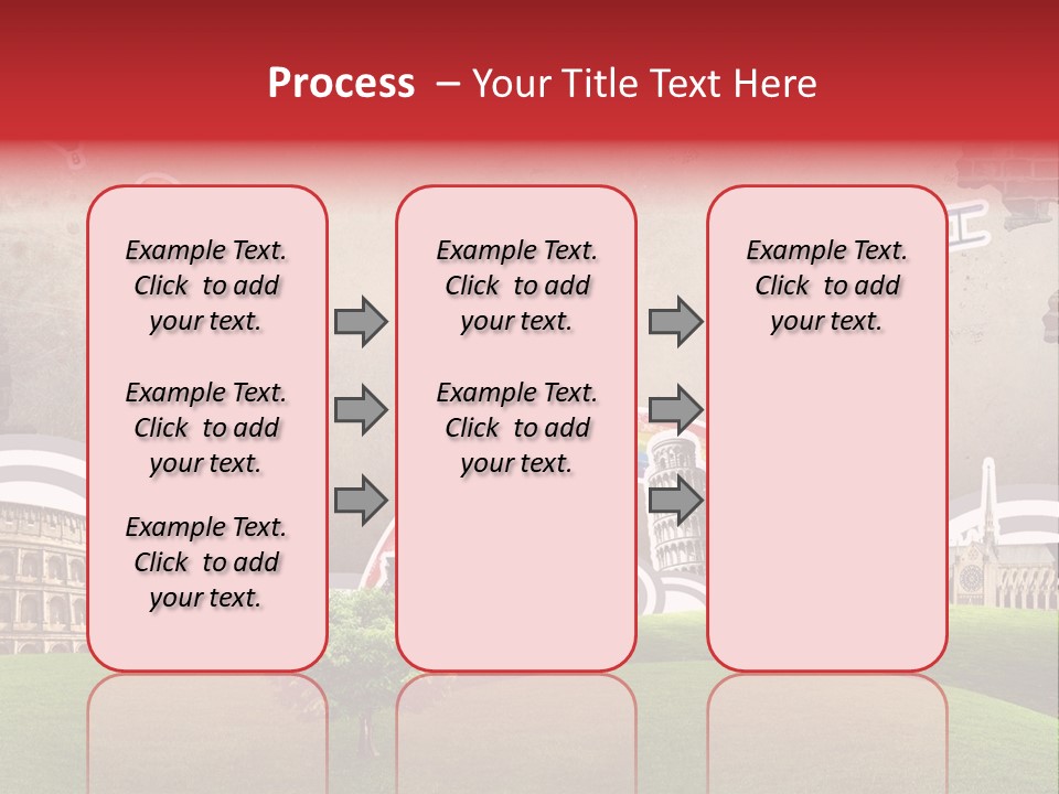A Picture Of The Statue Of Liberty, The Eiffel Tower, And The PowerPoint Template