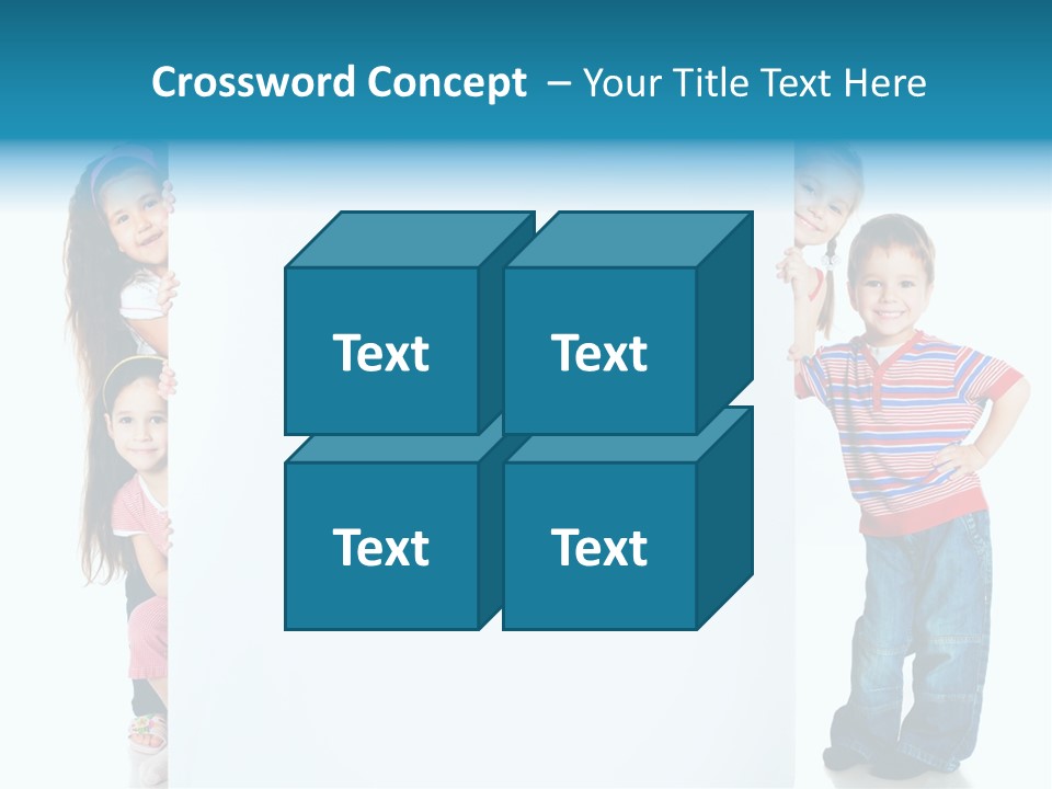 Attractive Child Message PowerPoint Template