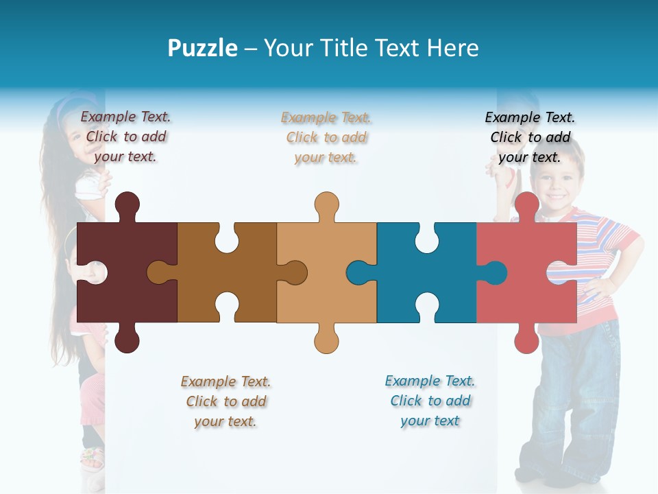 Attractive Child Message PowerPoint Template