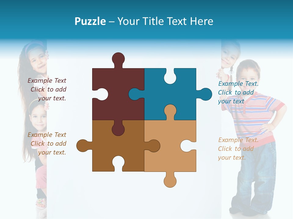 Attractive Child Message PowerPoint Template