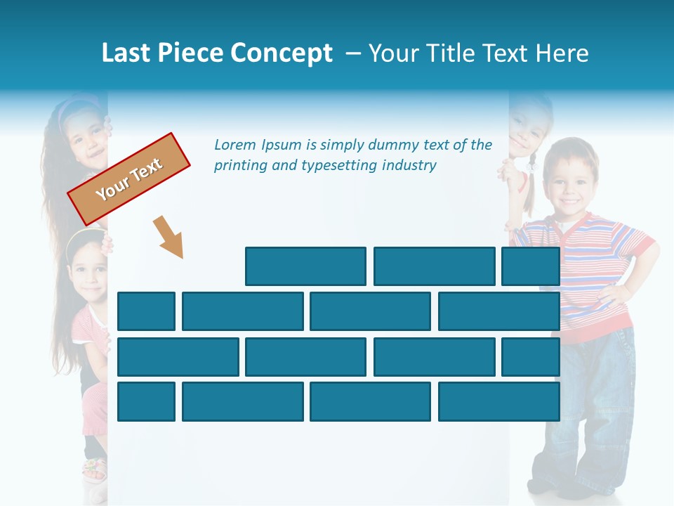 Attractive Child Message PowerPoint Template
