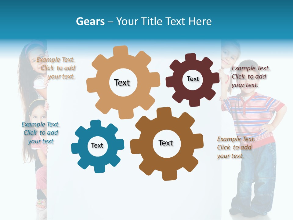 Attractive Child Message PowerPoint Template