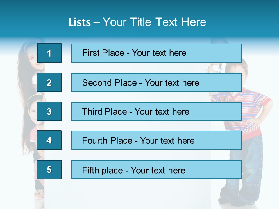Attractive Child Message PowerPoint Template