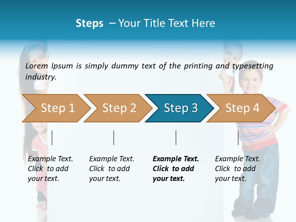 Attractive Child Message PowerPoint Template