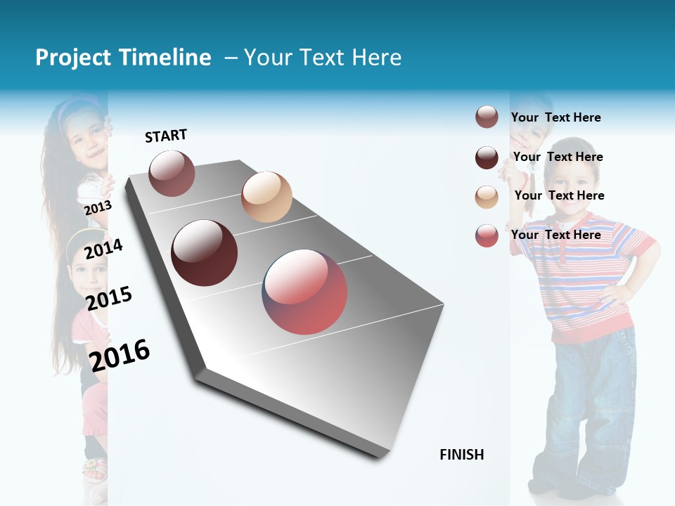 Attractive Child Message PowerPoint Template
