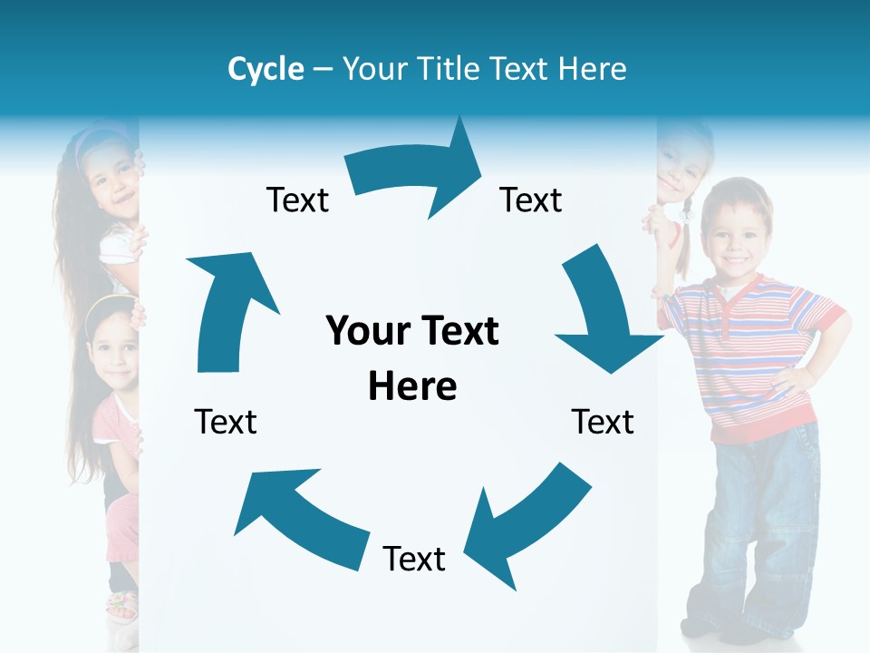 Attractive Child Message PowerPoint Template