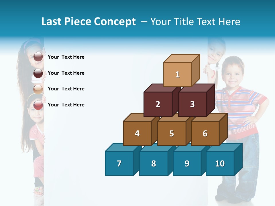 Attractive Child Message PowerPoint Template