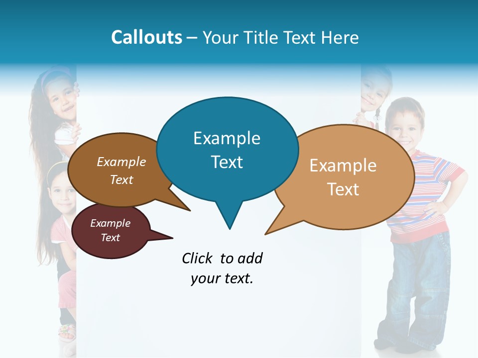 Attractive Child Message PowerPoint Template