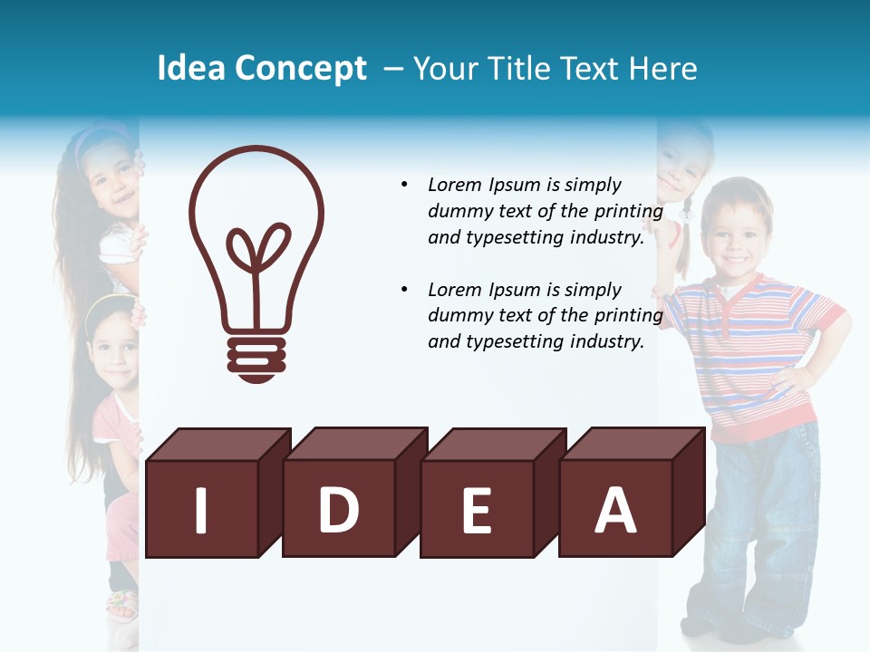 Attractive Child Message PowerPoint Template