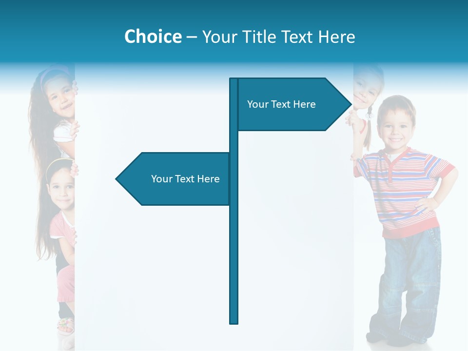 Attractive Child Message PowerPoint Template