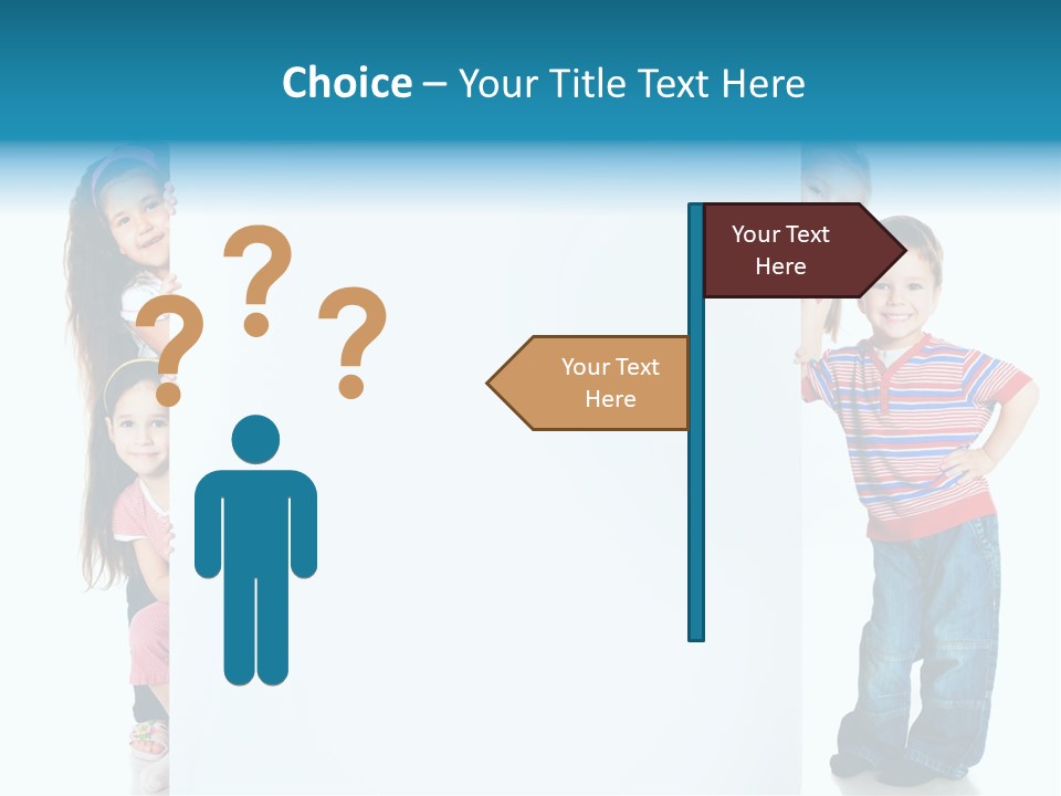 Attractive Child Message PowerPoint Template