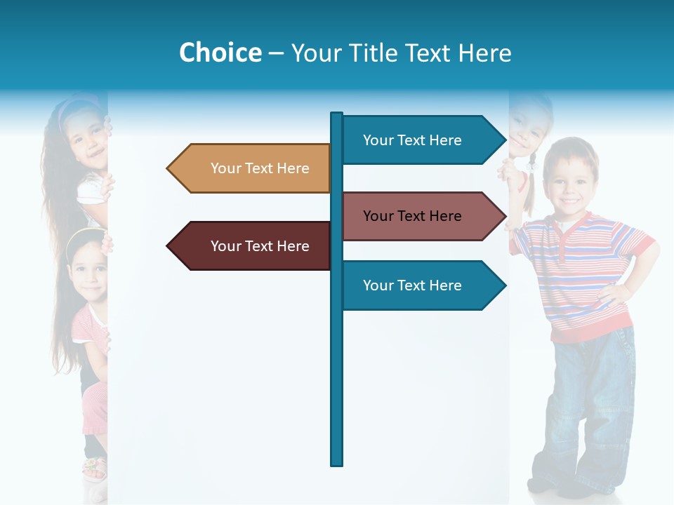 Attractive Child Message PowerPoint Template