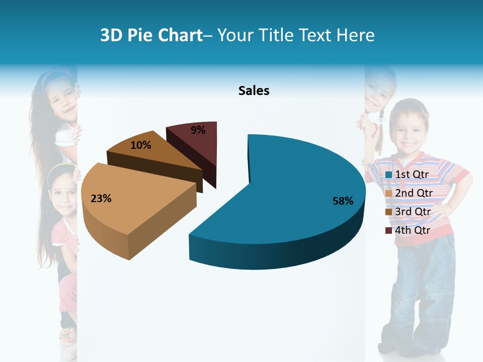 Attractive Child Message PowerPoint Template
