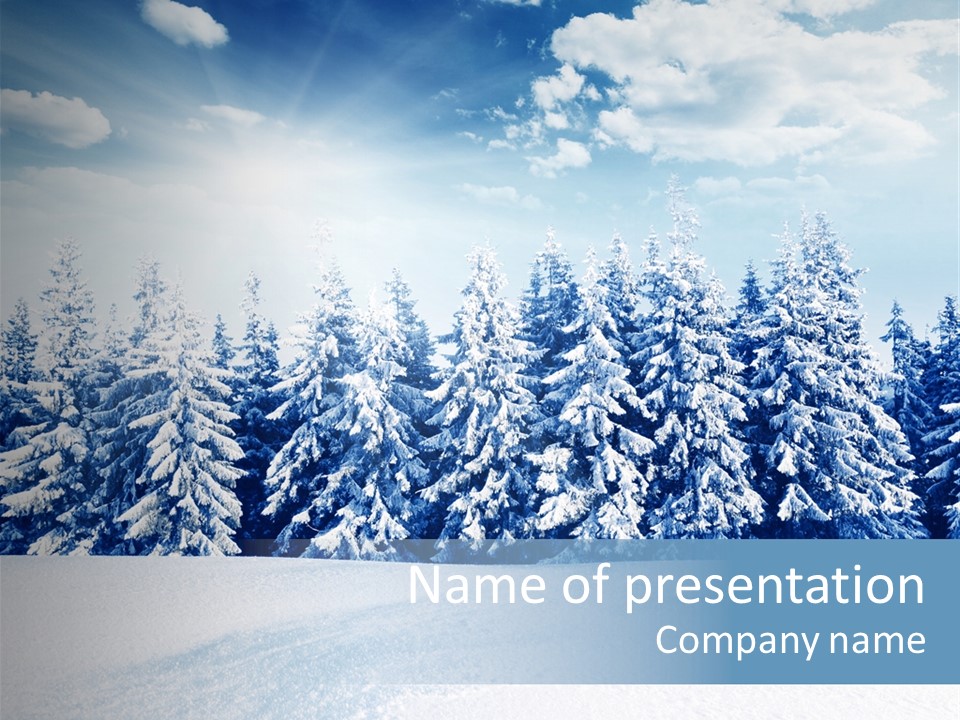 Weather Cold Tree PowerPoint Template