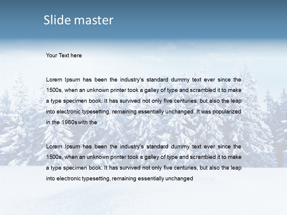 Weather Cold Tree PowerPoint Template