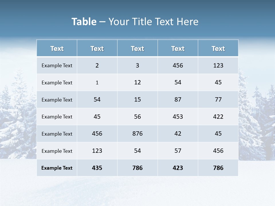 Weather Cold Tree PowerPoint Template