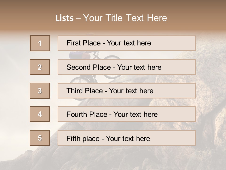 Rider Difficulty Stone PowerPoint Template