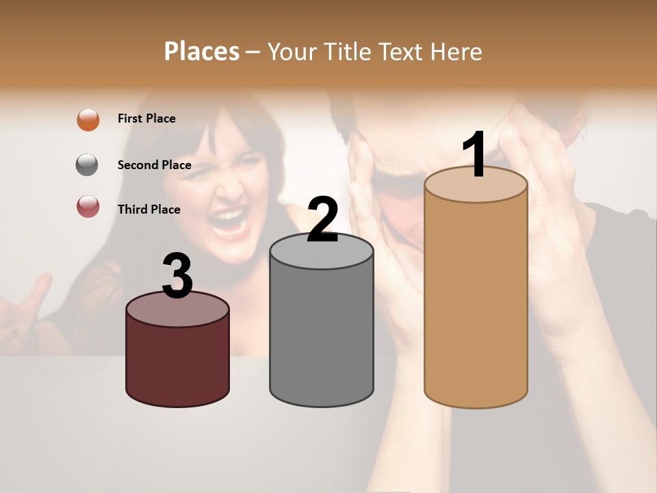 Man Headache Scream PowerPoint Template