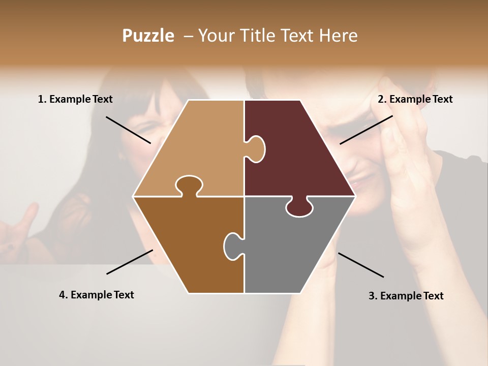 Man Headache Scream PowerPoint Template
