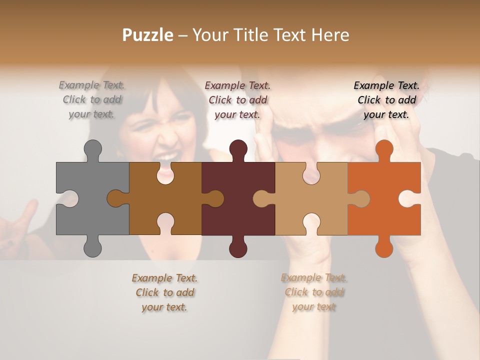 Man Headache Scream PowerPoint Template