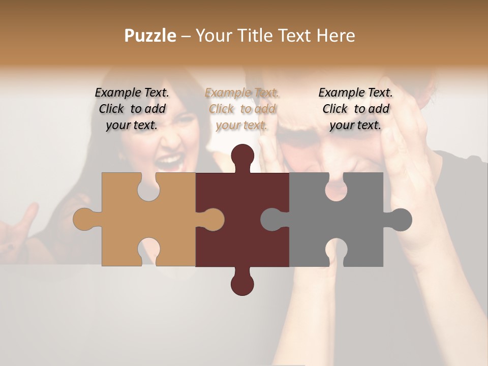 Man Headache Scream PowerPoint Template