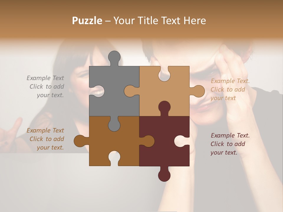 Man Headache Scream PowerPoint Template