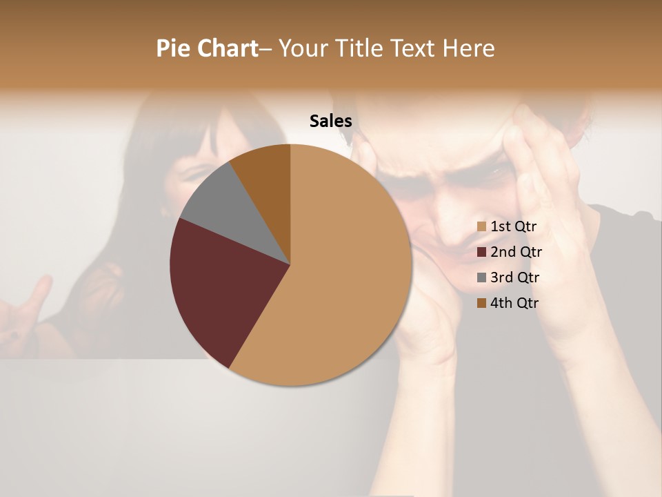 Man Headache Scream PowerPoint Template
