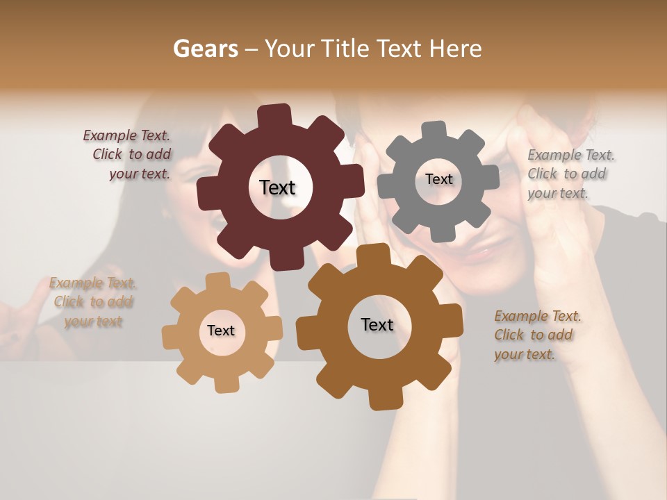 Man Headache Scream PowerPoint Template